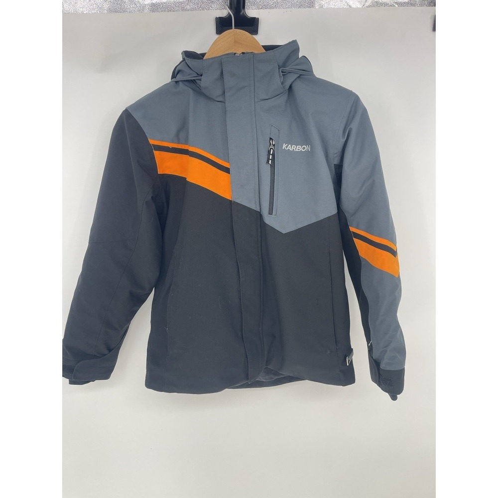 KARBON-‎ Boy's Black/gray/orange Theorem Ski Jacket, Size 12